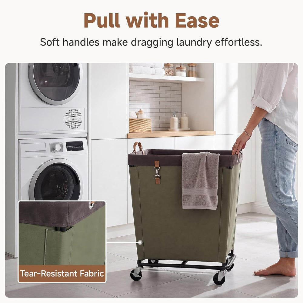 StorageWorks 210L Laundry Basket with Wheels, Rolling Hampers for Clothing