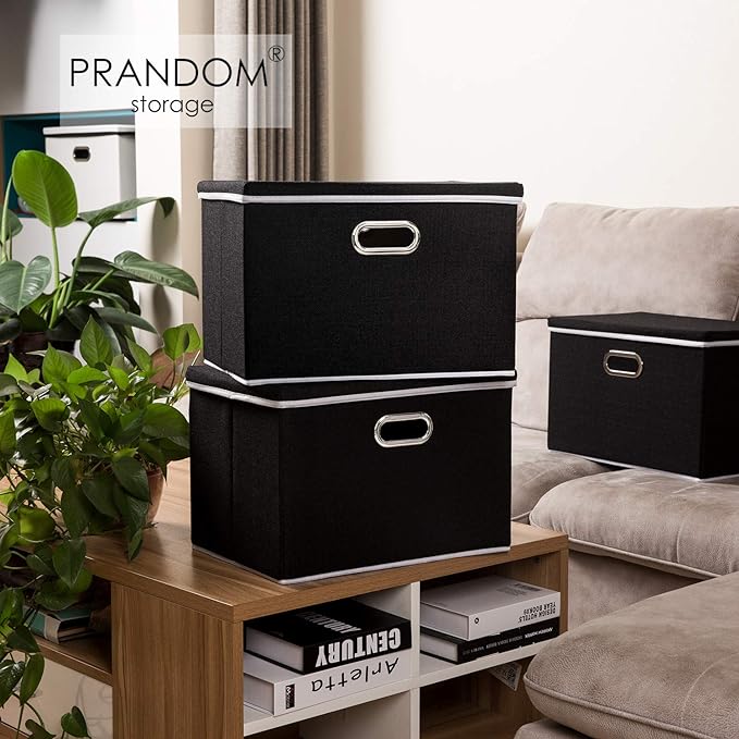 PRANDOM Extra Large Collapsible Storage Bins (3-Pack)