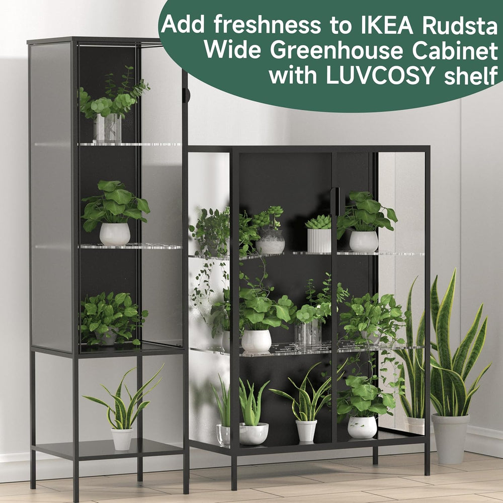 LUVCOSY Acrylic Shelf Compatible with Rudsta Tall & Wide Cabinet - 8mm Th...