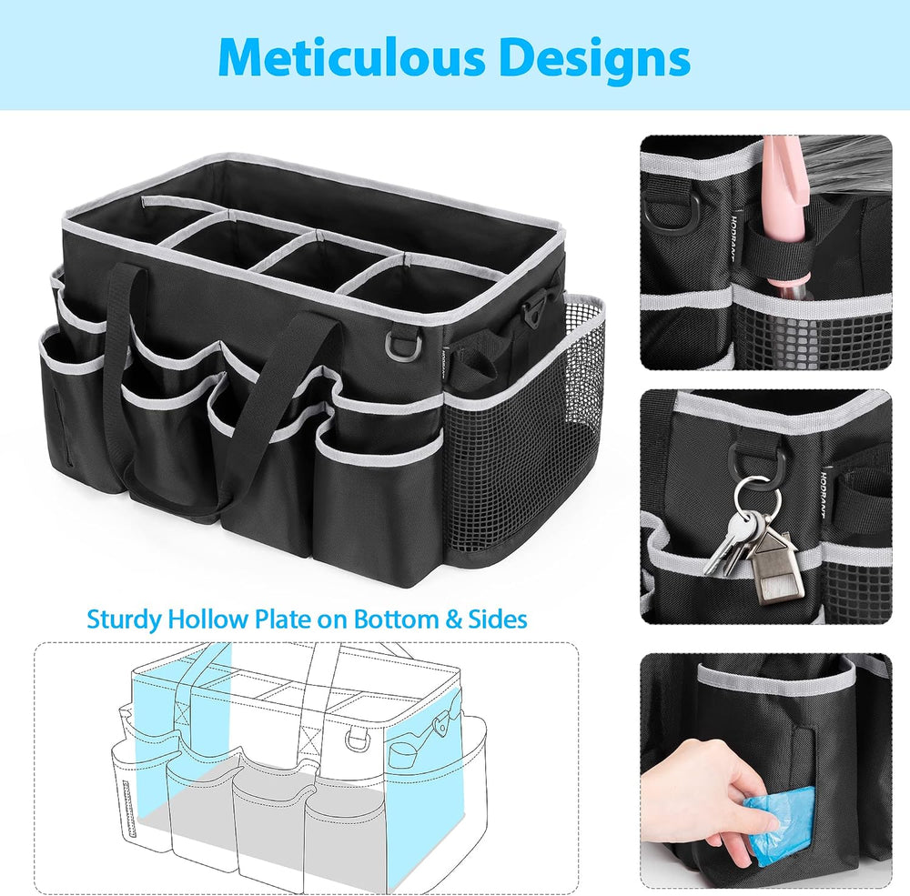 Extra-large Wearable Cleaning Caddy with Pad, Handle & Divider
