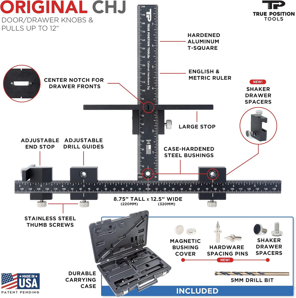 The Original Cabinet Hardware Jig - Made in USA - Most Accurate Tool for Knob...