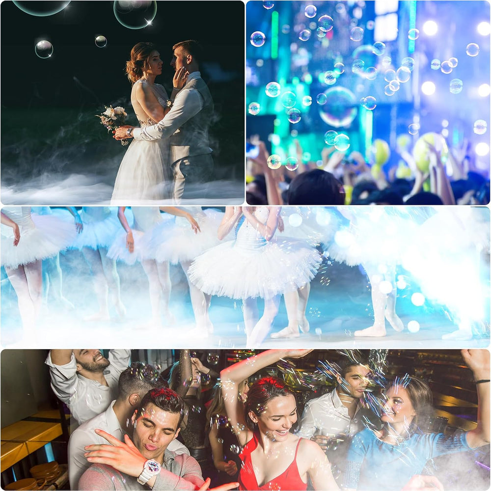 2000W Fog Machine, 3 in 1 Fog Bubble Machine with 2 Bubble Fans, 18 RGB LED L...