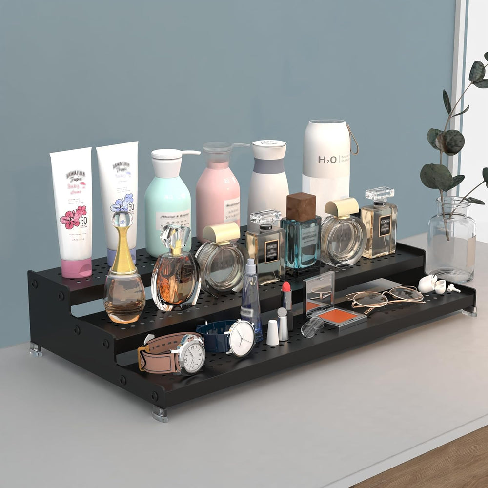 Expandable Spice Rack organizer with 3-Tier step shelf,Modern Design heavy du...
