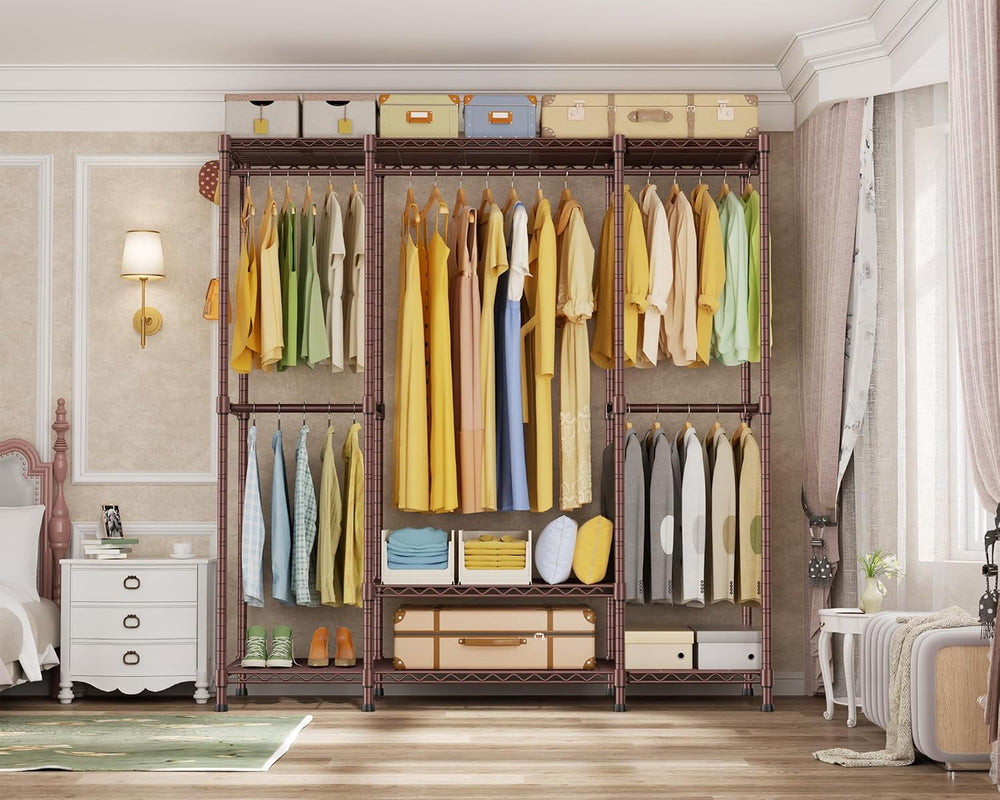 E3 Heavy Duty Garment Rack 4-Tier Freestanding Closet Organizer System