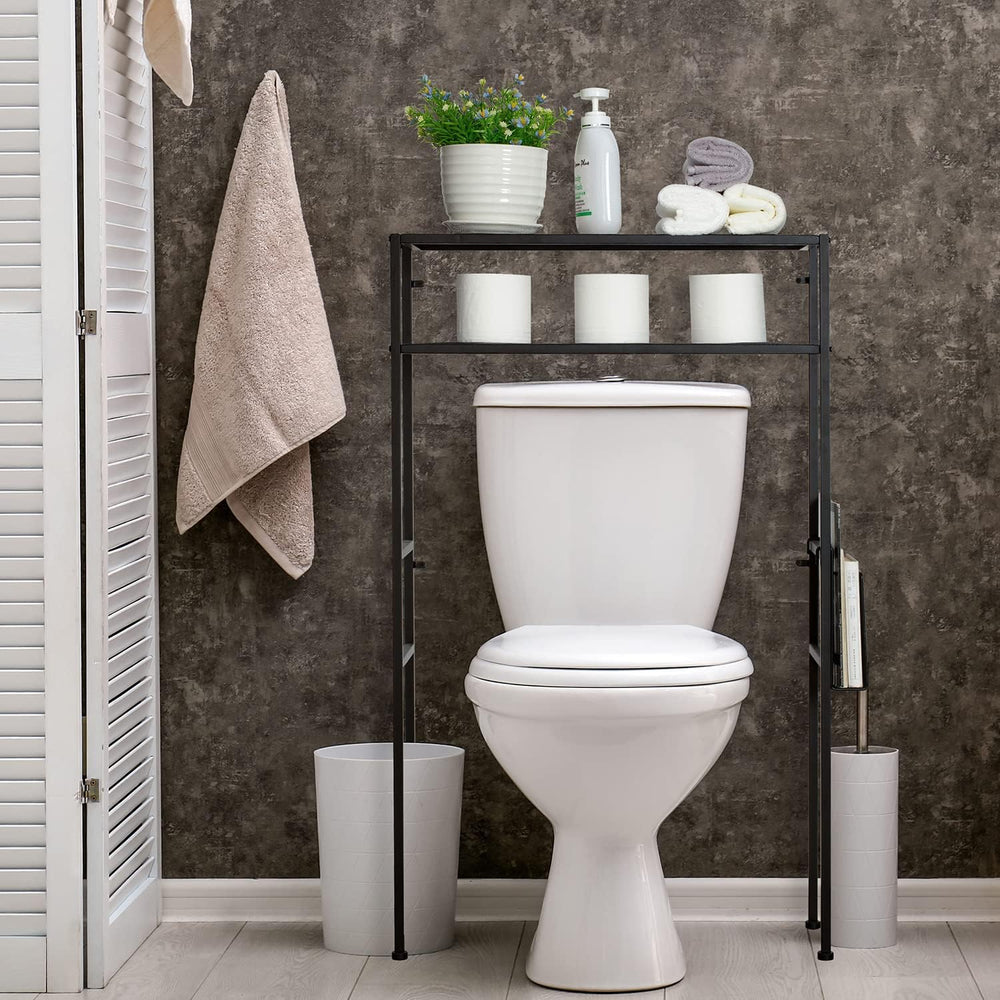 MyGift 2-Tier Over The Toilet Storage Rack, Over Toilet Bathroom Organizer, F...