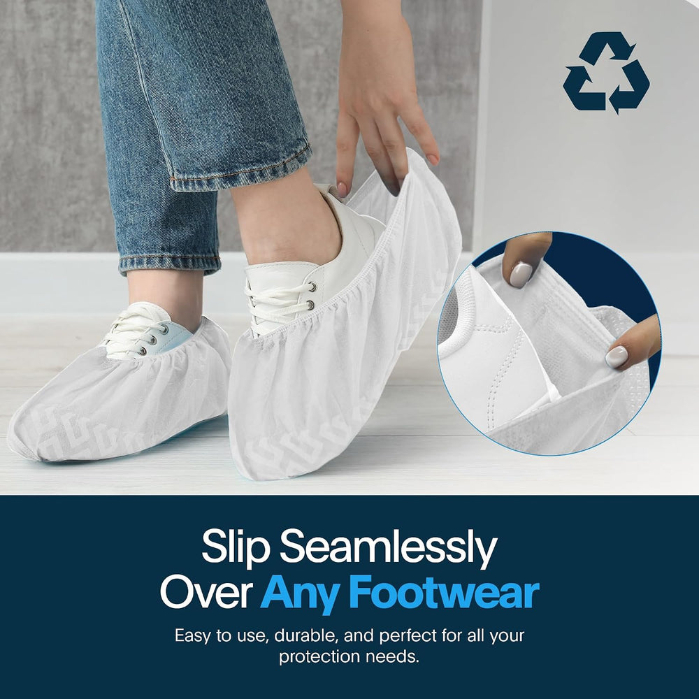 Premium Boot & Shoe Covers Disposable Booties - 200 Pack - Durable, Non-S...
