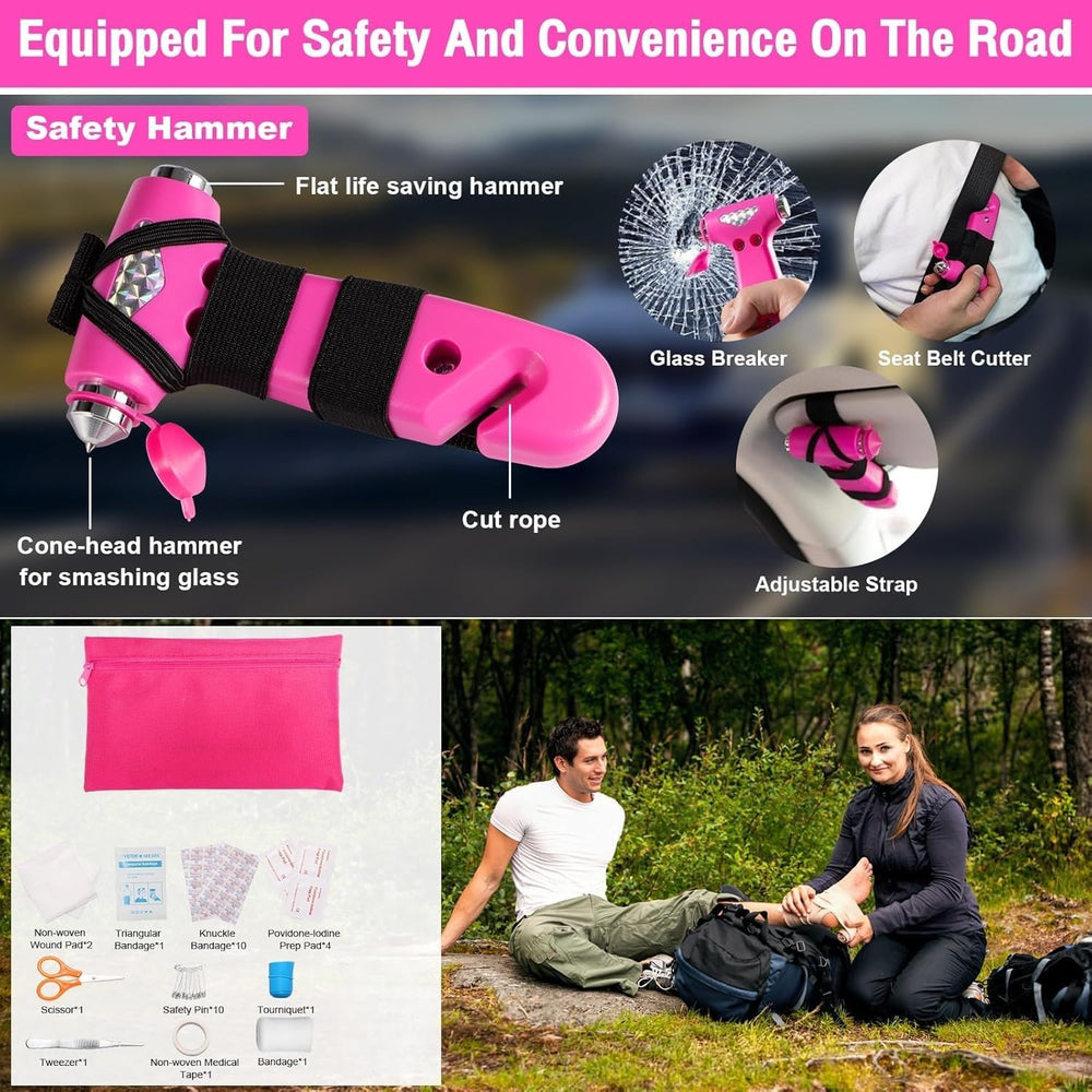 Roadside Emergency Car kit for Vehicles, with 4 in 1 Inflatable Car Vacuum Cl...