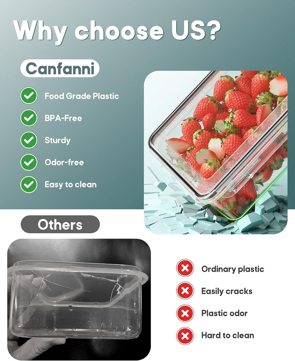 60 PCS Food Storage Containers with Lids Airtight, (30 Lids & 30 Containe...