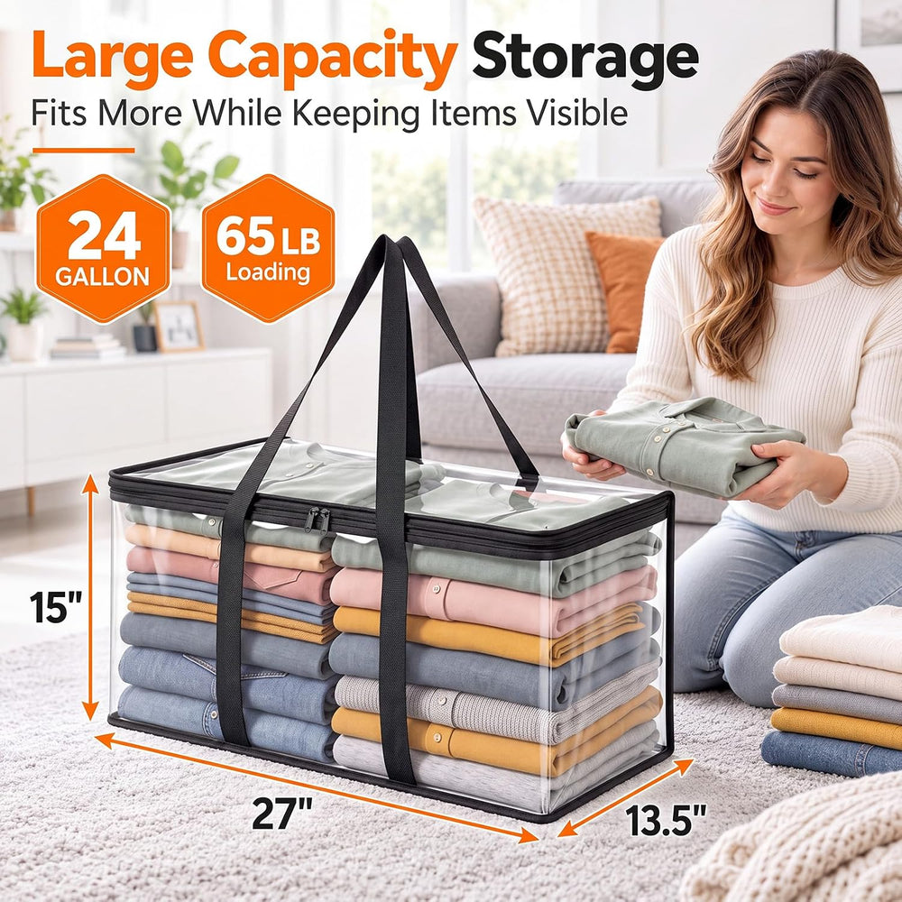 Extra Large Storage Bags with Zipper,Clear