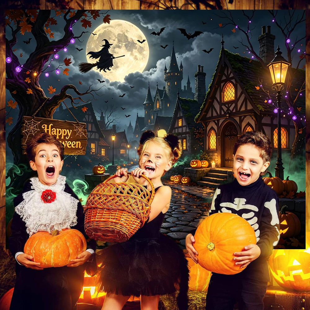 10x10ft Halloween Backdrop Haunted House Halloween Backdrop for Photography