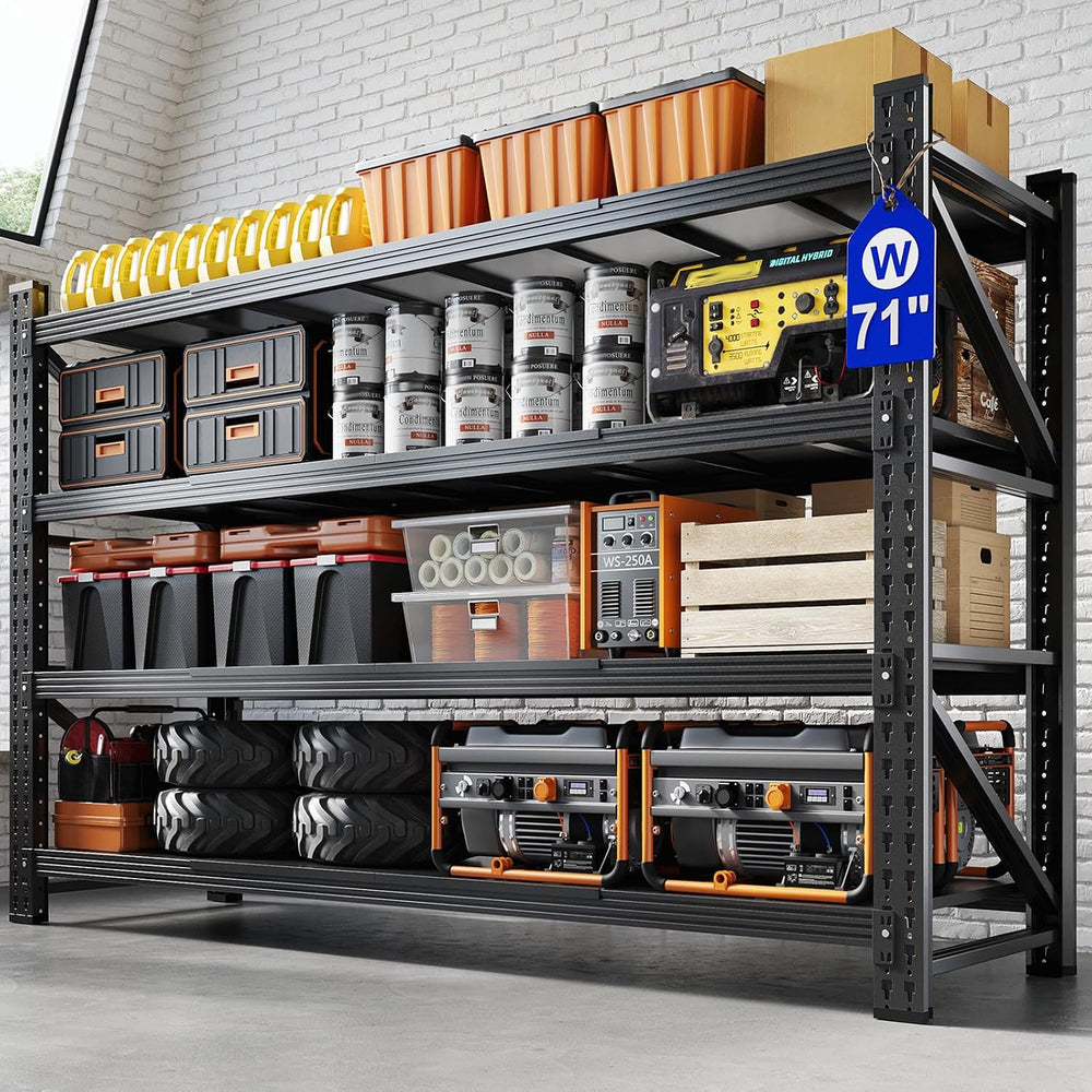 Yizosh 71" W Garage Shelving,5000LBS Heavy Duty Shelf,Adjustable Utility...