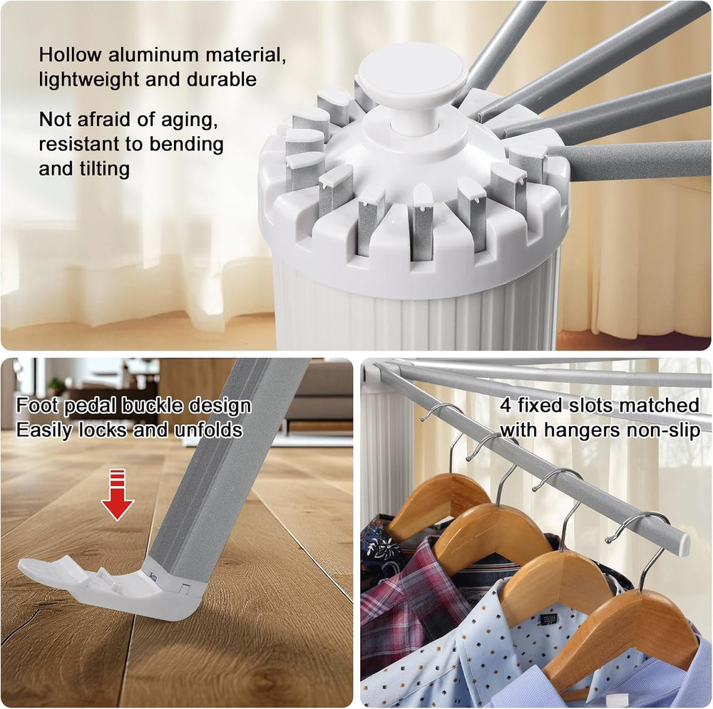 Clothes Drying Rack Tripod, Large Capacity Portable Laundry Drying Rack, Spac...