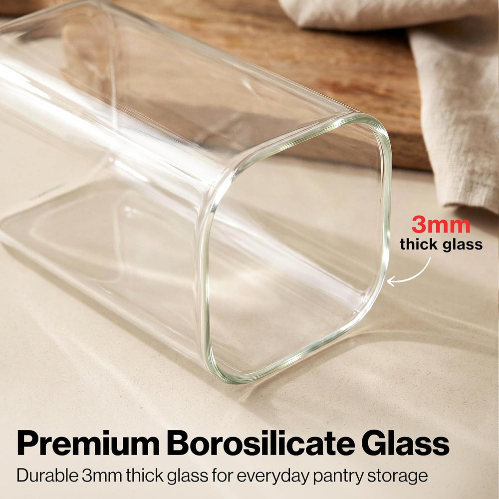 Glass Food Storage Jars - Containers for Pantry Organization