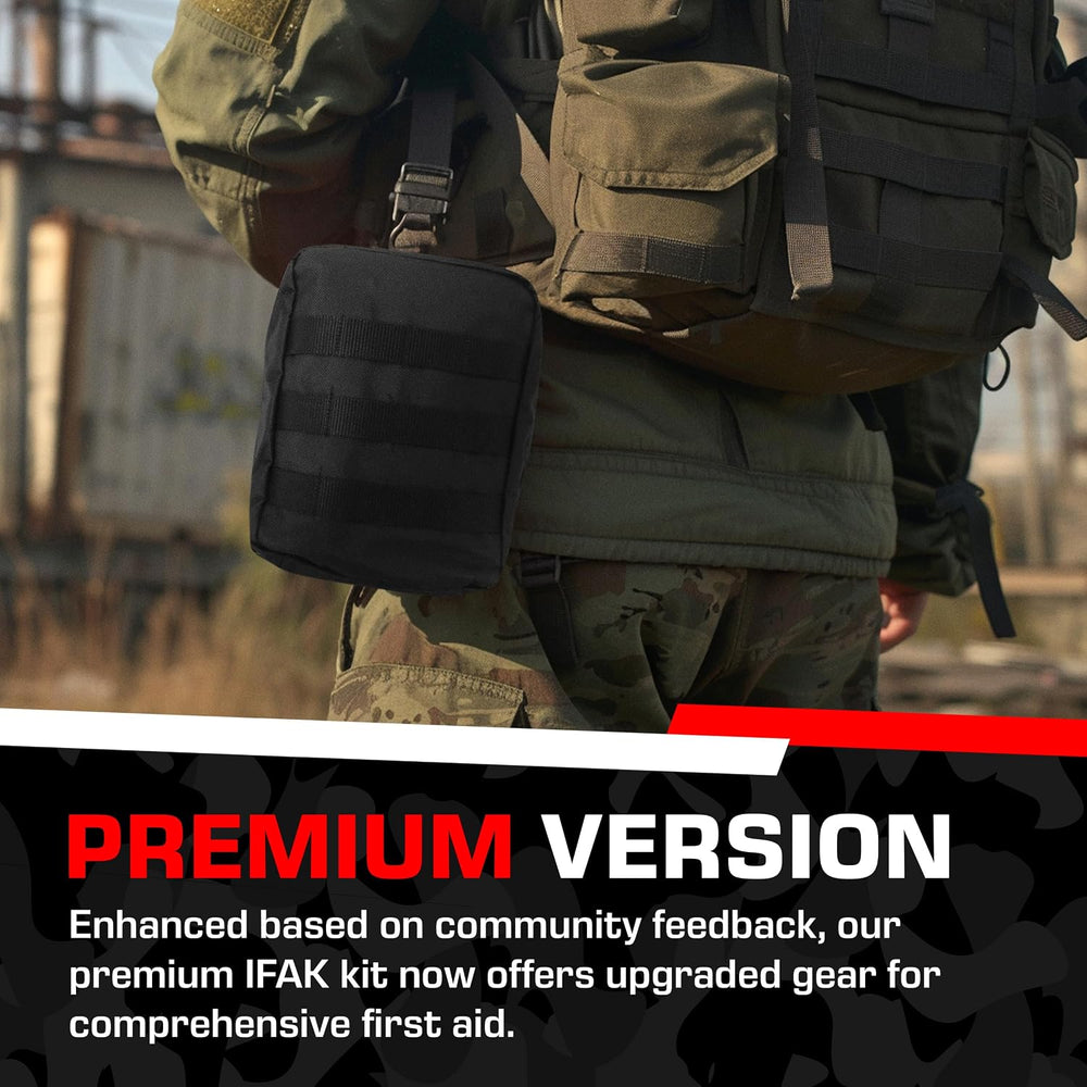 Premium IFAK Trauma First Aid Kit - Military Combat Tactical Molle with C-A-T...