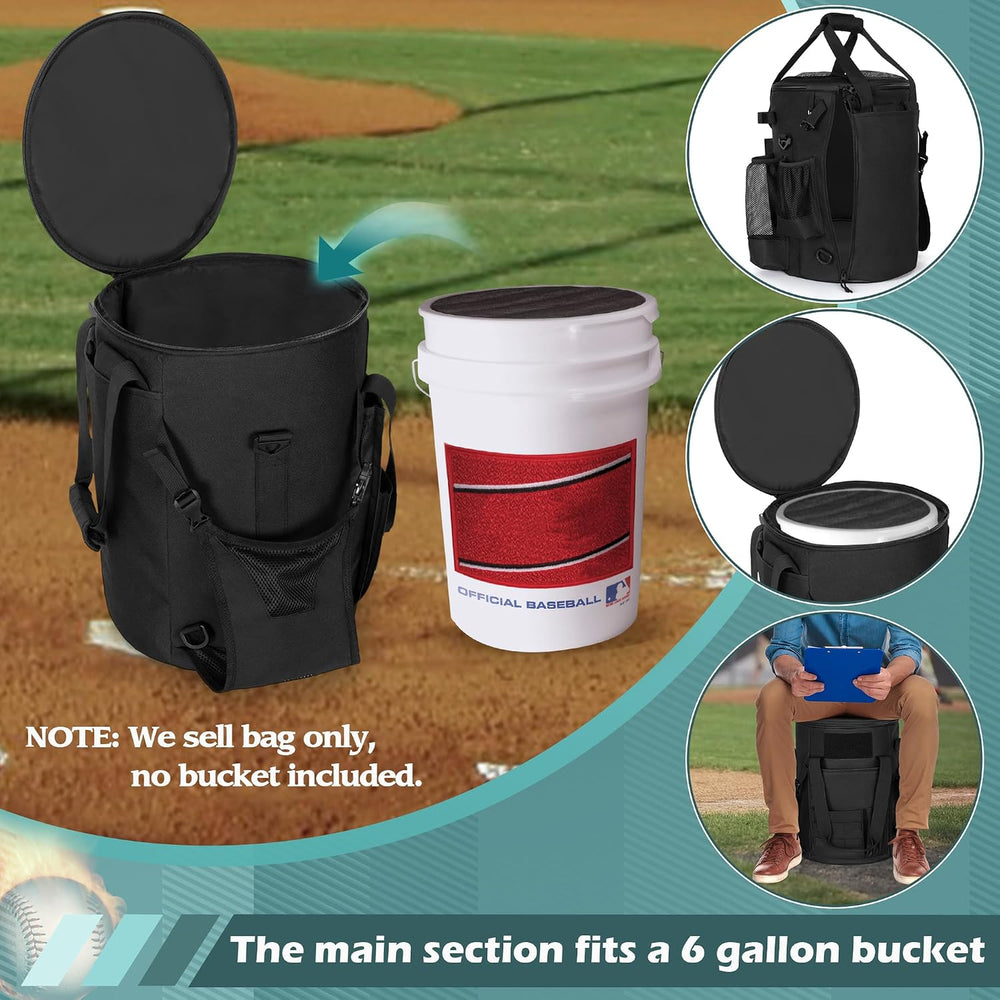 Baseball Coaches Bag, Baseball Bucket Bag