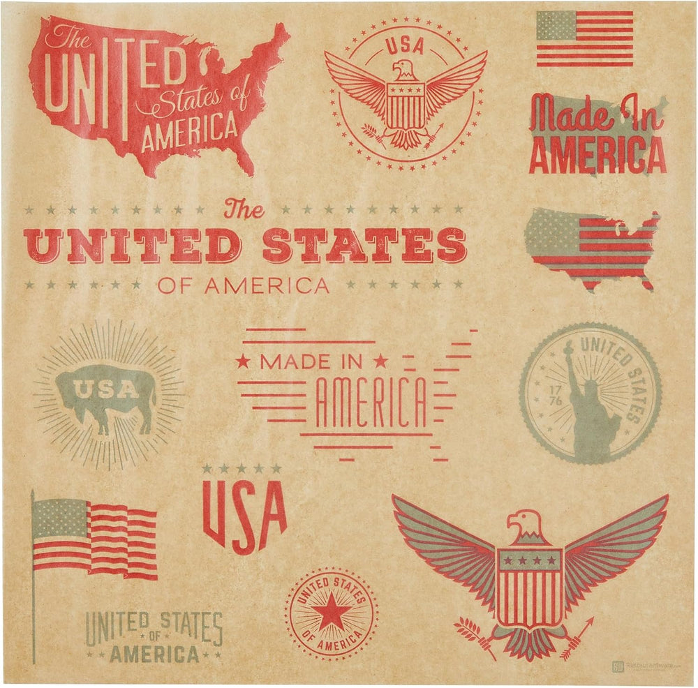 Restaurantware-Chef 101 12 Inch Deli Papers, 200 Born In The USA Sandwich Wra...