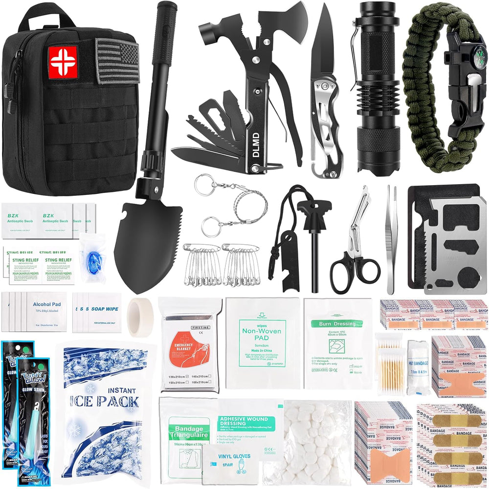 320 PCS Survival Kits First Aid Kit, Gifts for Men Fathers Day Him Dad, Survi...