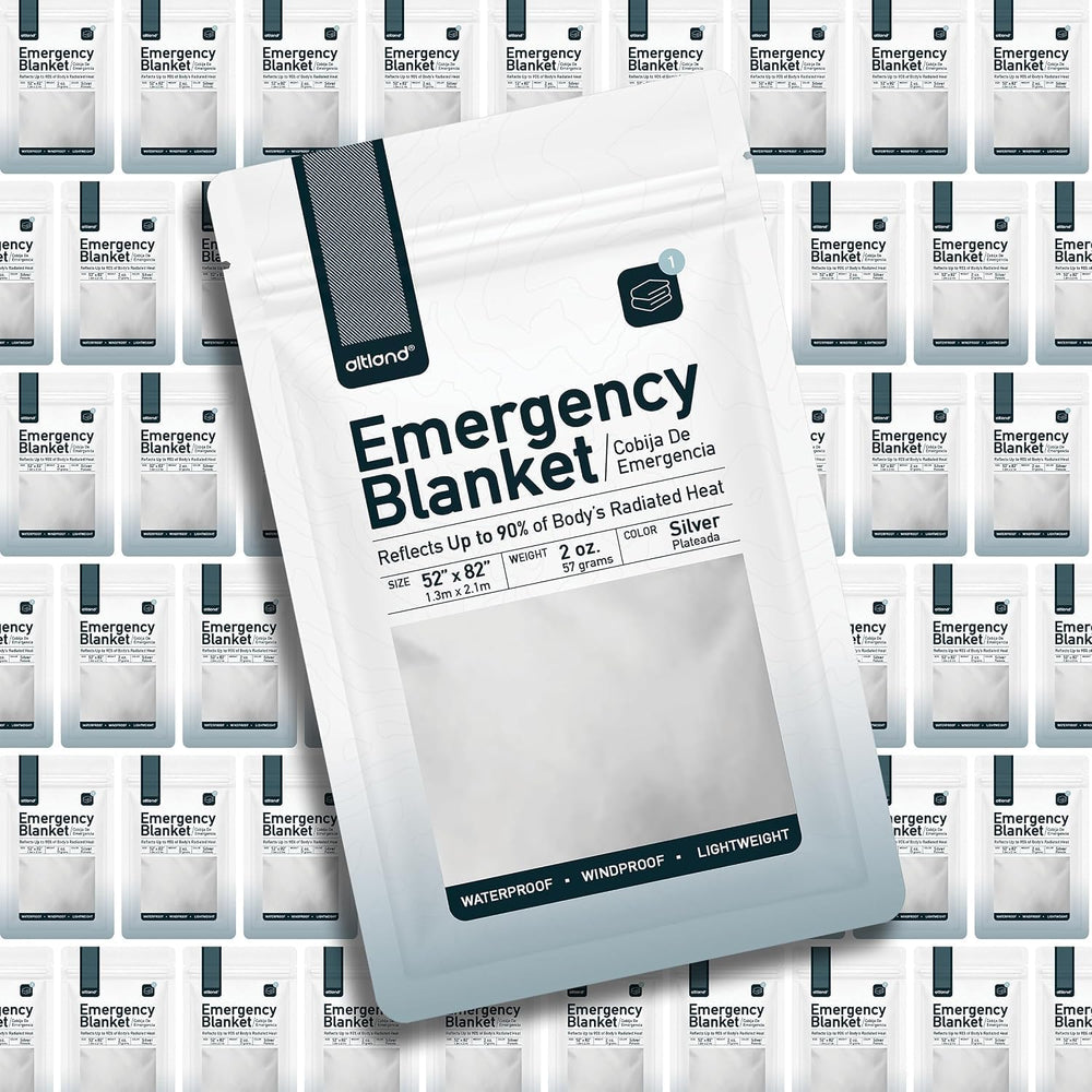 Altland 50 Pack of Emergency Blankets for Winter Survival and Preparedness