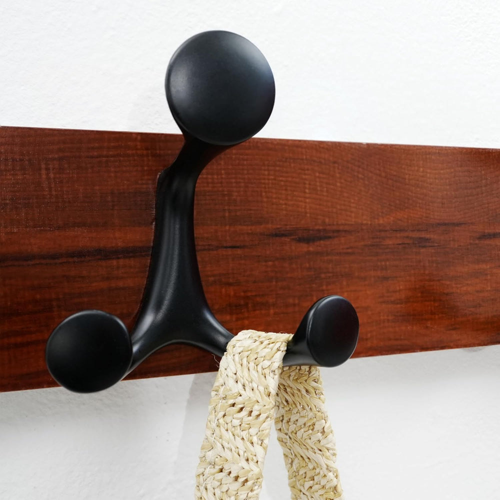 WEBI Coat Rack Wall Mount,30" Solid Wood Coat Hooks Wall Mounted Coat Ha...