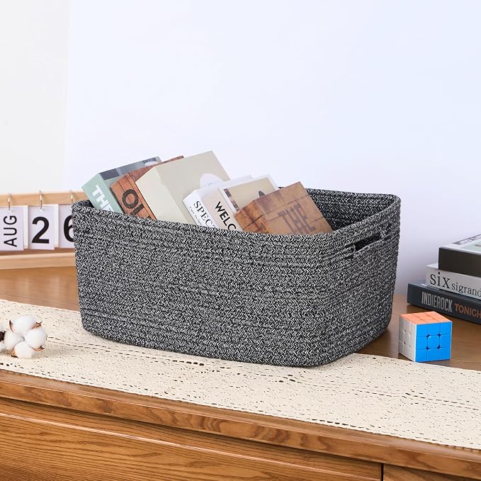 Large Storage Baskets for Organizing, Closet Shelf Baskets for Clothes Blanke...