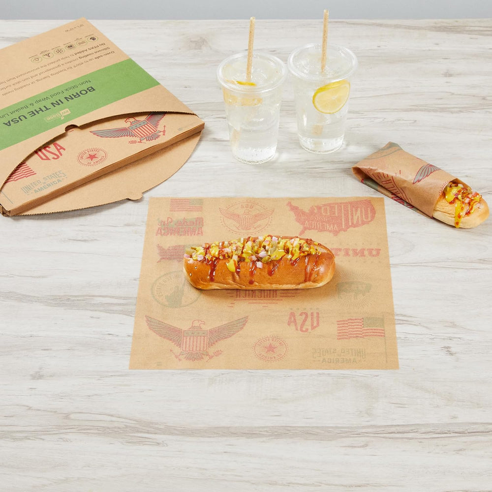Restaurantware-Chef 101 12 Inch Deli Papers, 200 Born In The USA Sandwich Wra...