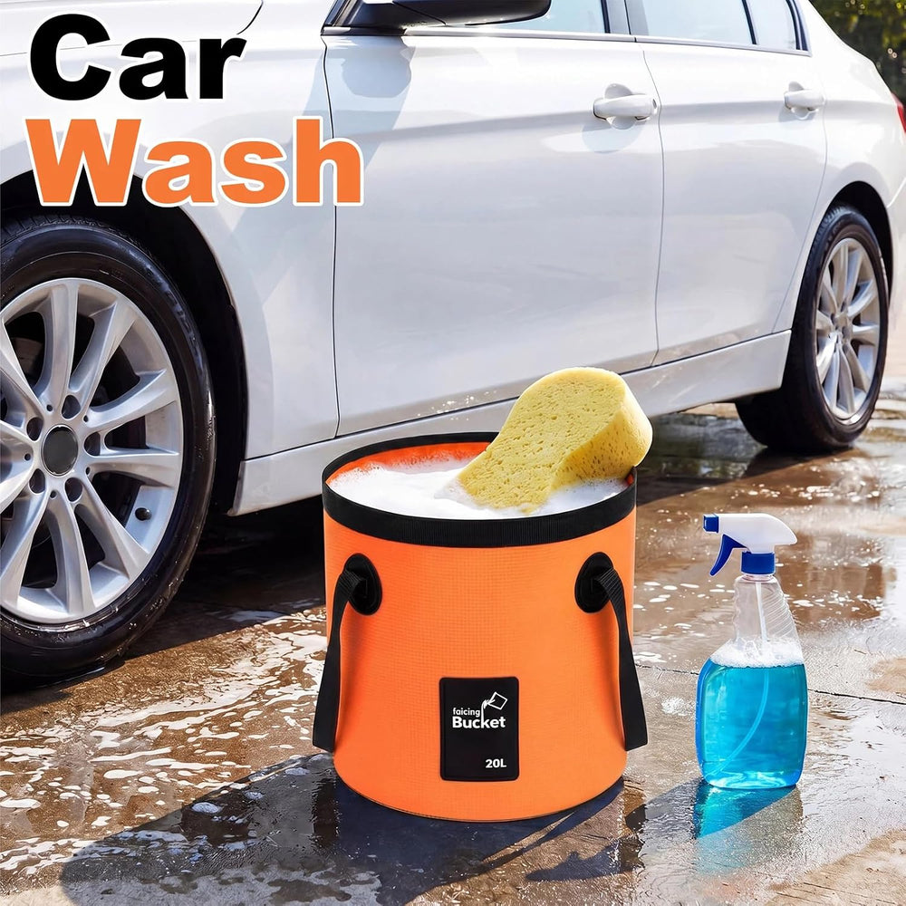 5 Gallon 4 Pack Collapsible Bucket,Orange