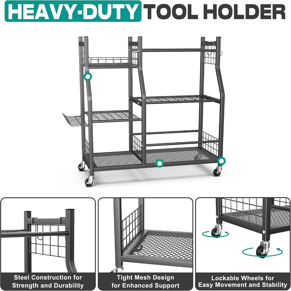 Garden Tool Organizer Stand, Garage Tool Storage Organization