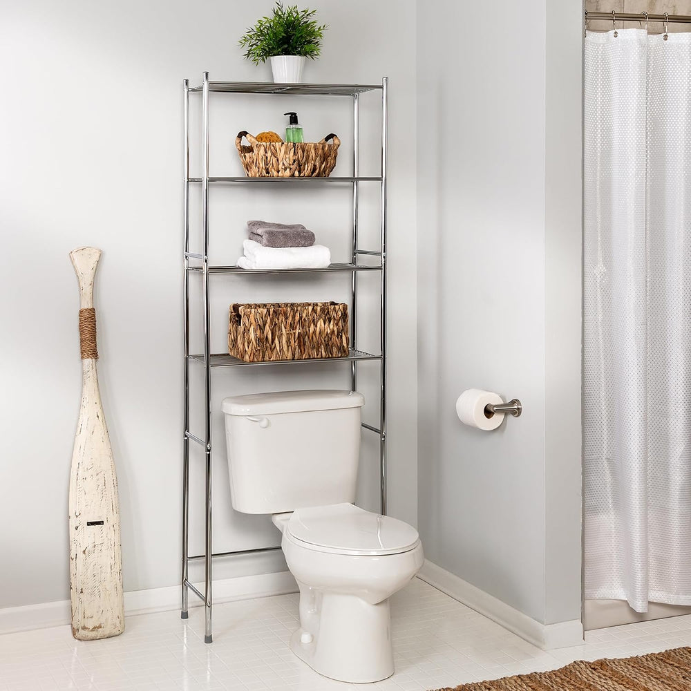 Honey-Can-Do 4-Tier Over-The-Toilet Storage Shelf - Space-Saving Steel Bathro...
