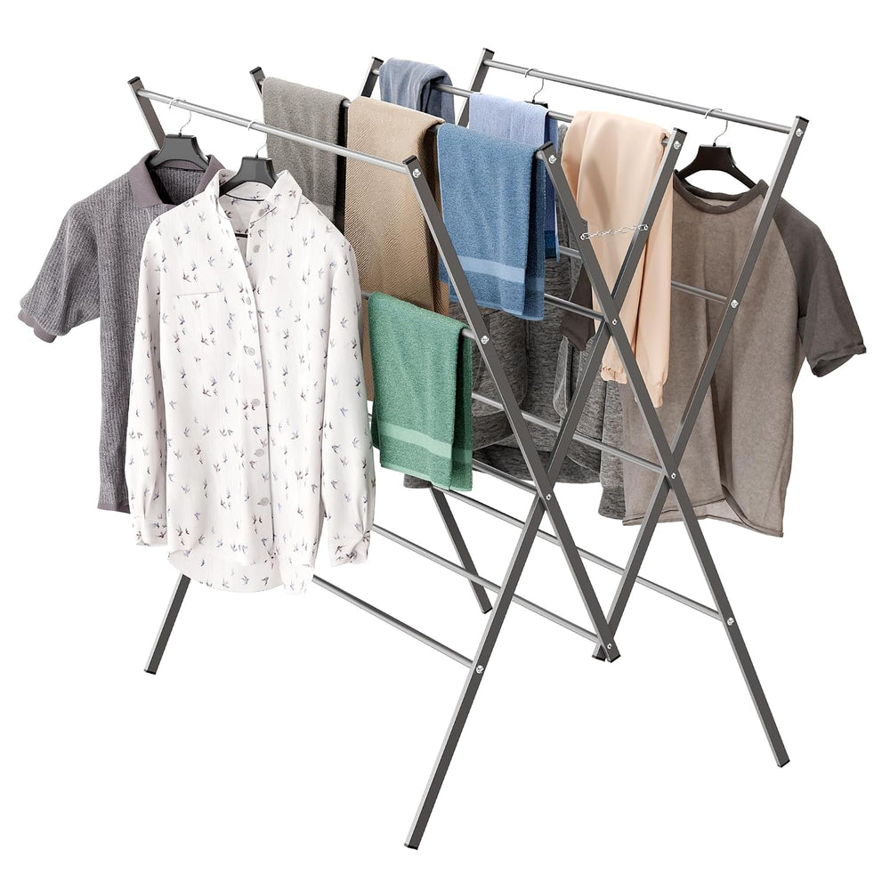 Whitmor Drying Rack Clothing,Large 12 Drying Poles Clothes Drying Rack,Foldab...