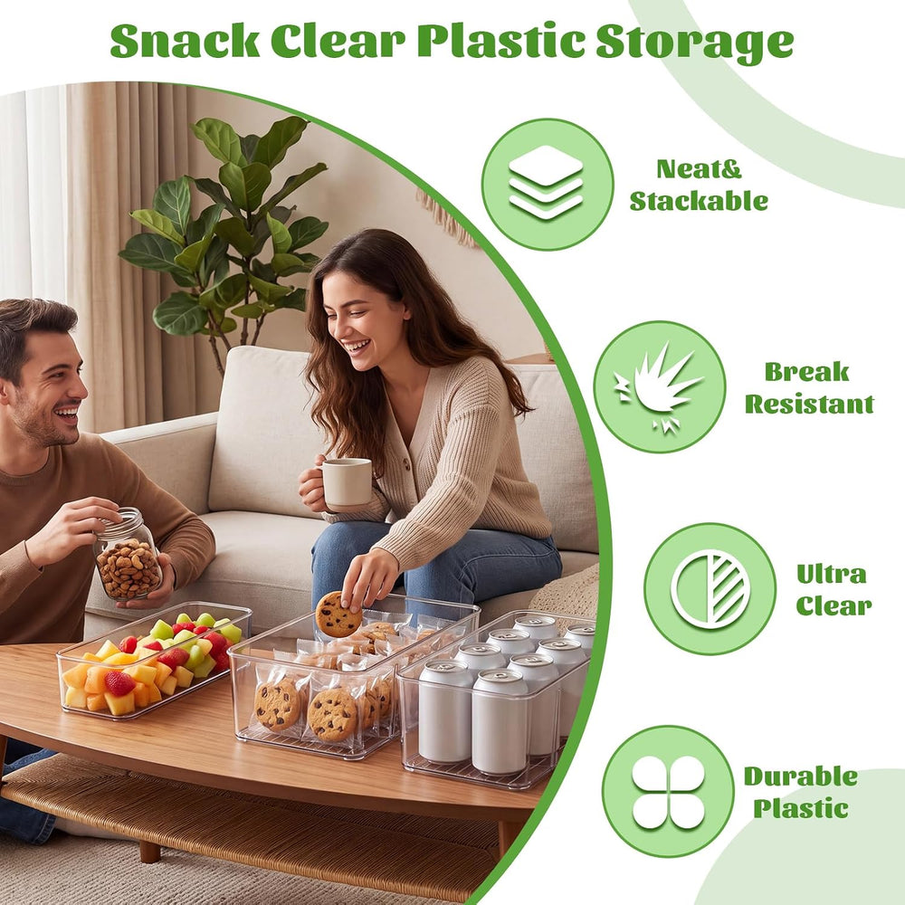 8 Pcs Snack Pantry Organizer Storage for Shelf, Large, Divider