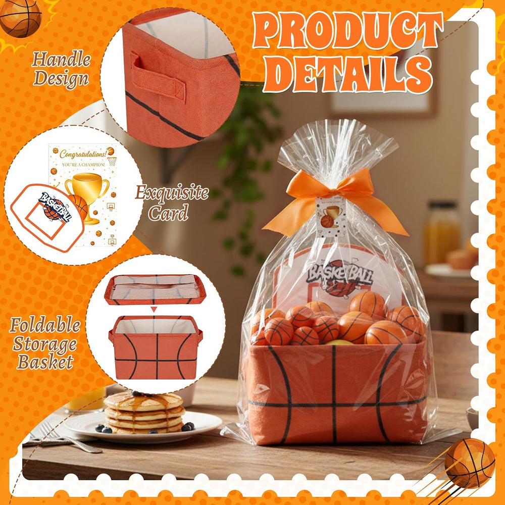 Novabright 12 Sets Basketball Basket Gift with Hoop Cards for Team Party