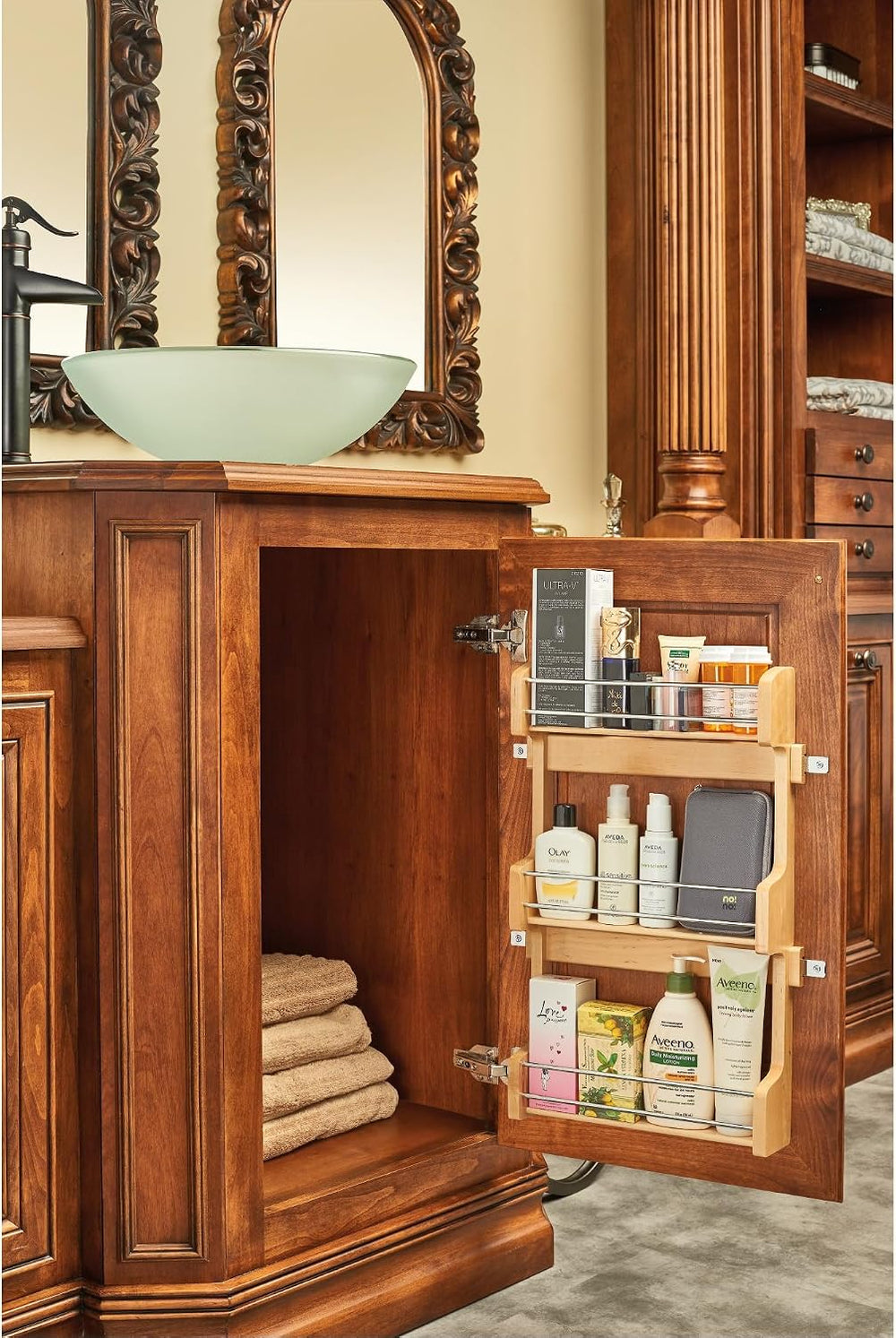 Rev-A-Shelf 18" 3 Tiered Pull Out Shelf Organizer for Kitchen Cabinets, ...