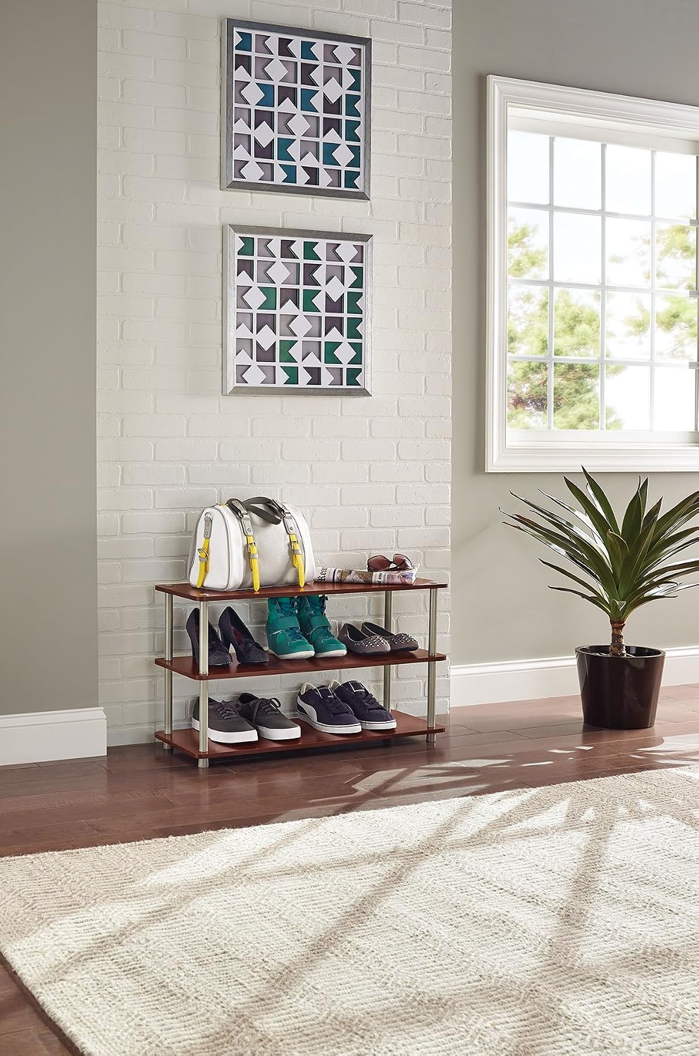 ClosetMaid 3-Tier Shelf Organizer Unit for Shoes, Accessories, Hats, Purses, ...
