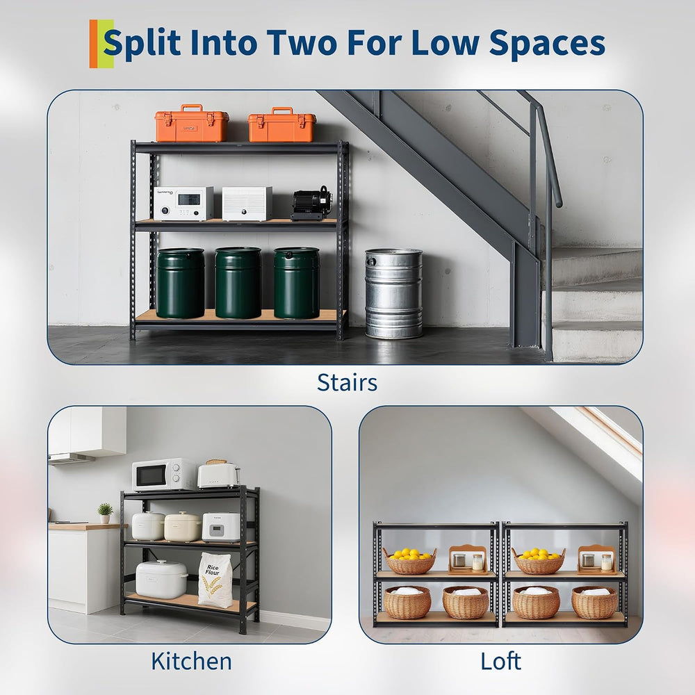 Garage Storage Shelves 5 Tiers, Heavy Duty Storage Shelving Racks with 2000 L...