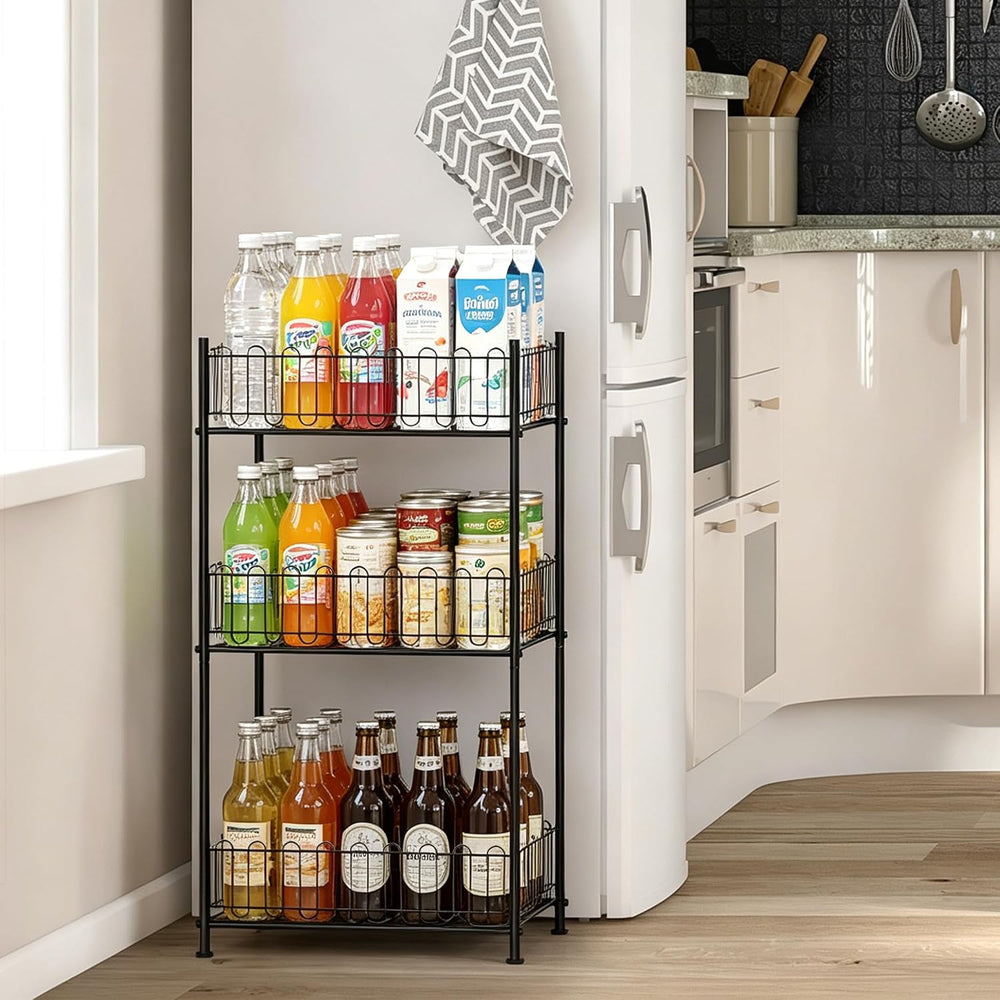 Water Bottle Organizer Rack 3 Tier Soda Drink Bottled Storage Holder