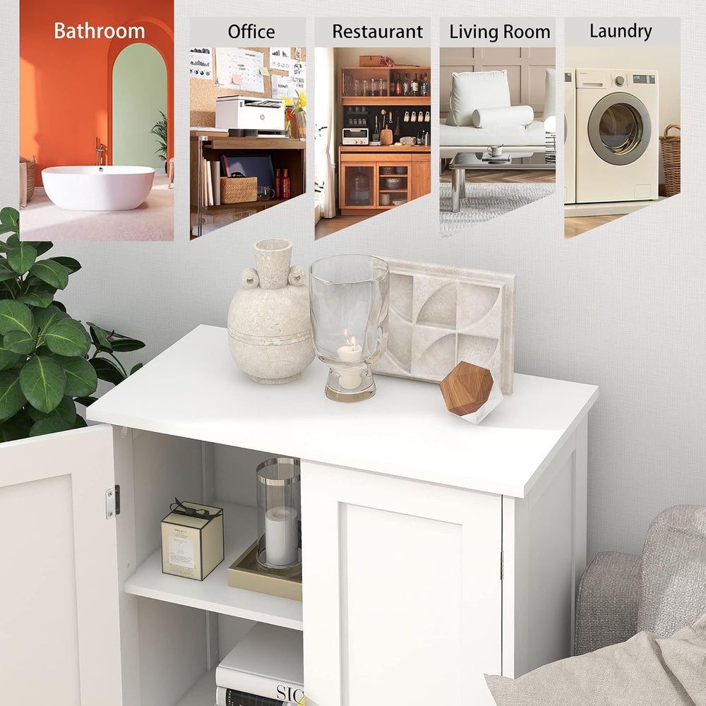 TaoHFE White Bathroom Storage Cabinet,Bathroom Cabinets Freestanding