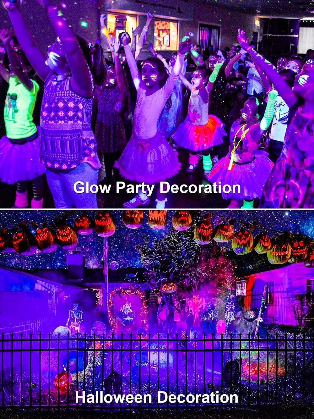 ZUCKEO 15W Halloween Blacklight Spotlight Outdoor LED Black Lights Waterproof...