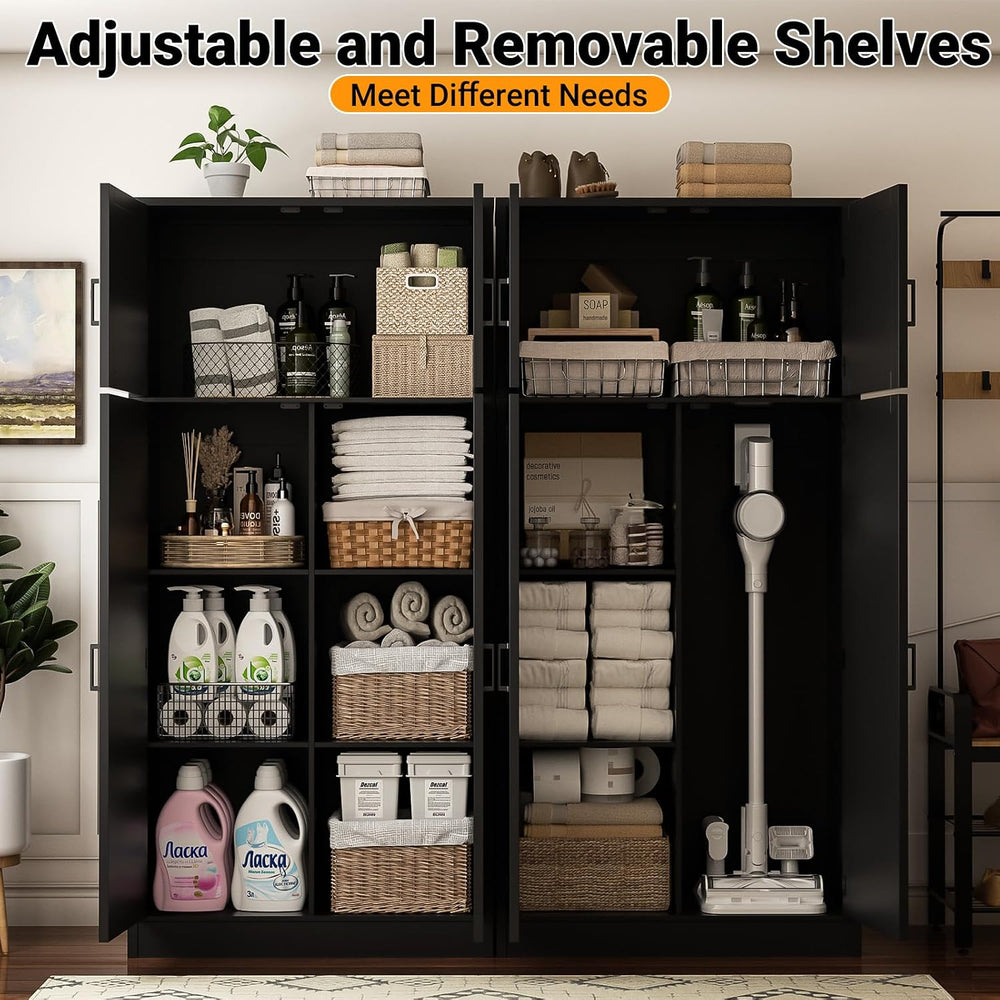 Unikito 71” Kitchen Pantry Storage Cabinet with Adjustable Shelves, 2 Pack