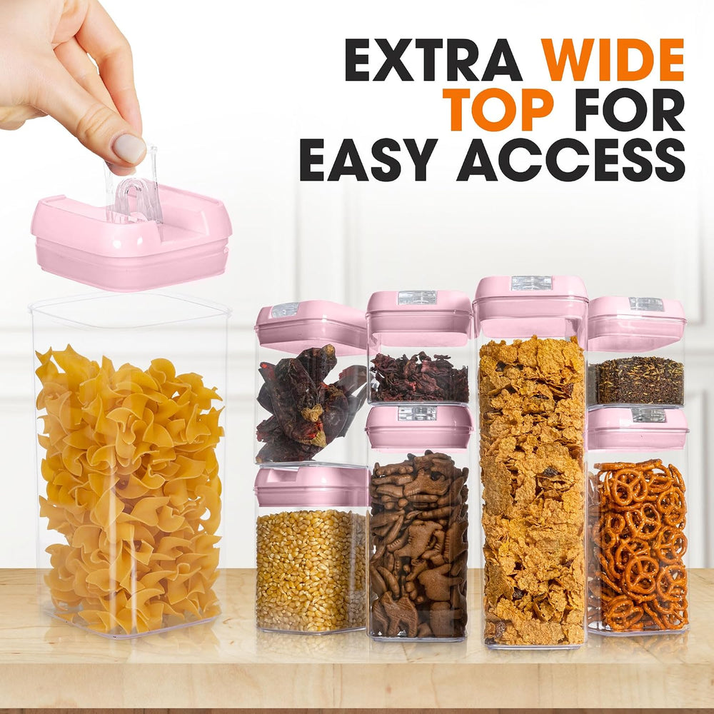 Cheer Collection Stackable Airtight Food Storage Containers - BPA Free Plasti...