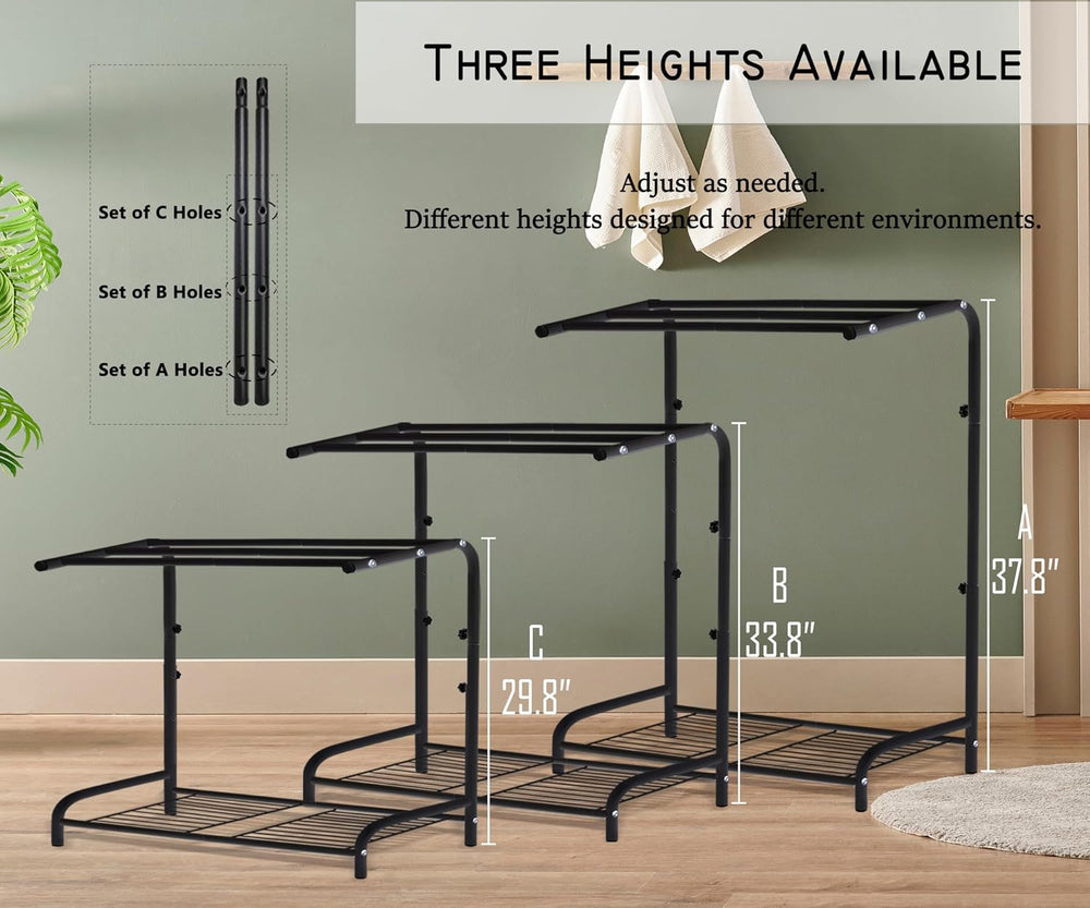 Large Freestanding Towel Rack for Oversized Bath Towels