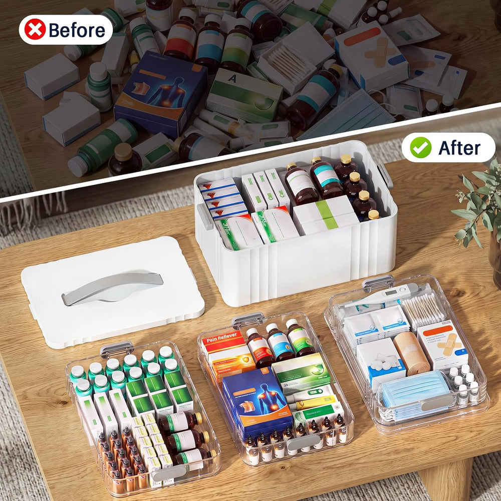 4-Tier Medicine Organizer - Multipurpose Medicine Cabinet Storage Box