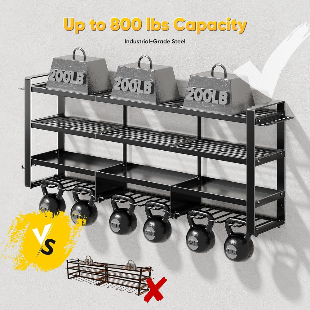 POKIPO 49" W Large Power Tool Organizer Wall Mount, 4 Layer Heavy Duty L...
