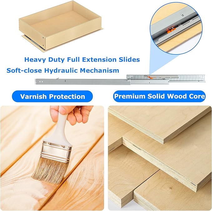 WelFurGeer Soft Close Pull Out Drawers