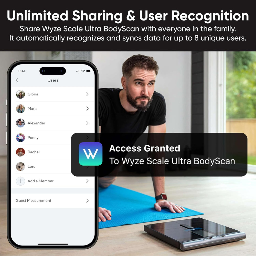 WYZE Scale Ultra BodyScan 8-Electrode Smart Scale, Wi-Fi Auto-Sync