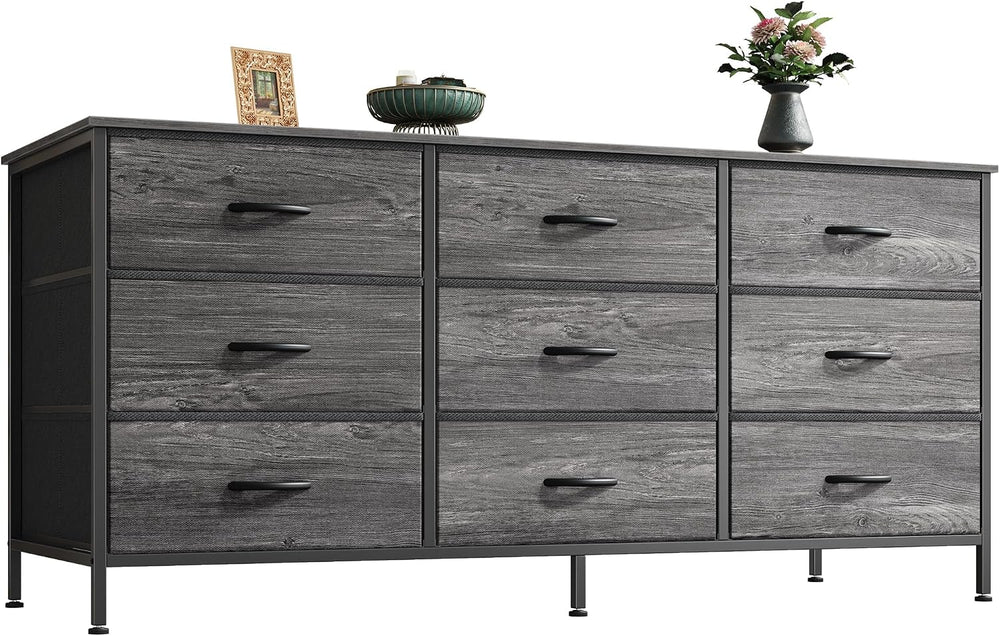 Huuger 9 Drawer Dresser for Bedroom, 47 Inch Dresser TV Stand for 50, 55 Inch...
