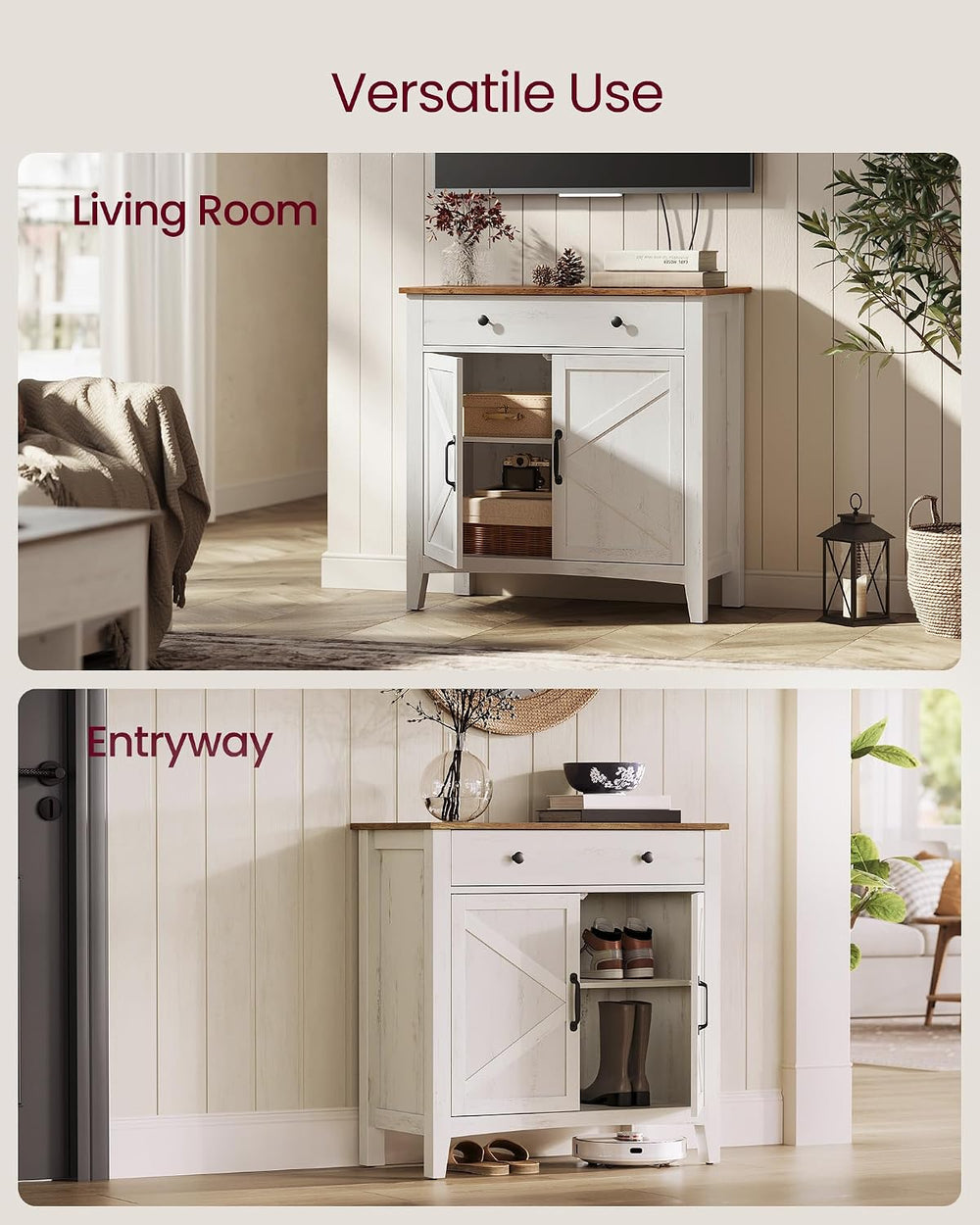 VASAGLE Buffet Cabinet, Coffee Bar with a Drawer, Adjustable Shelf
