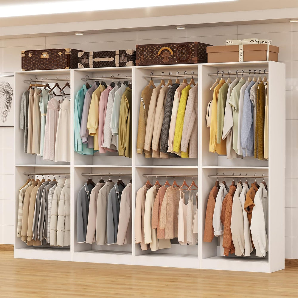 Closet System, 8FT Closet Organizer System Modular Walk-in Closet Freestandin...