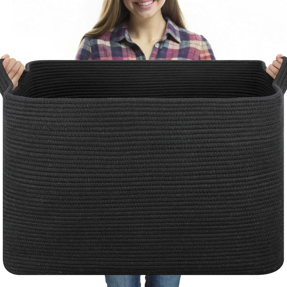 OIASKET 118L Extra Large Blanket Basket, 24.8" x 17.7" x 17.2"...