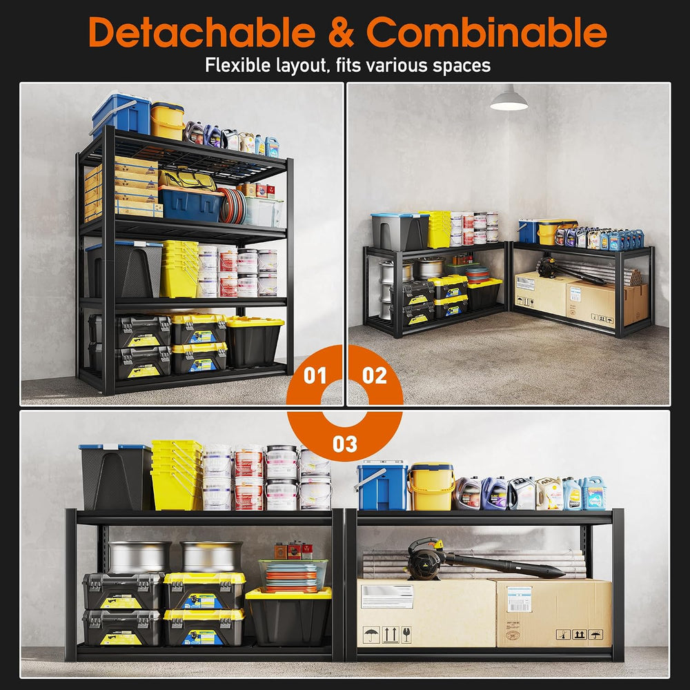 REIBII 40"W Garage Shelving with Double-layer Frame for Homeowners and DIY