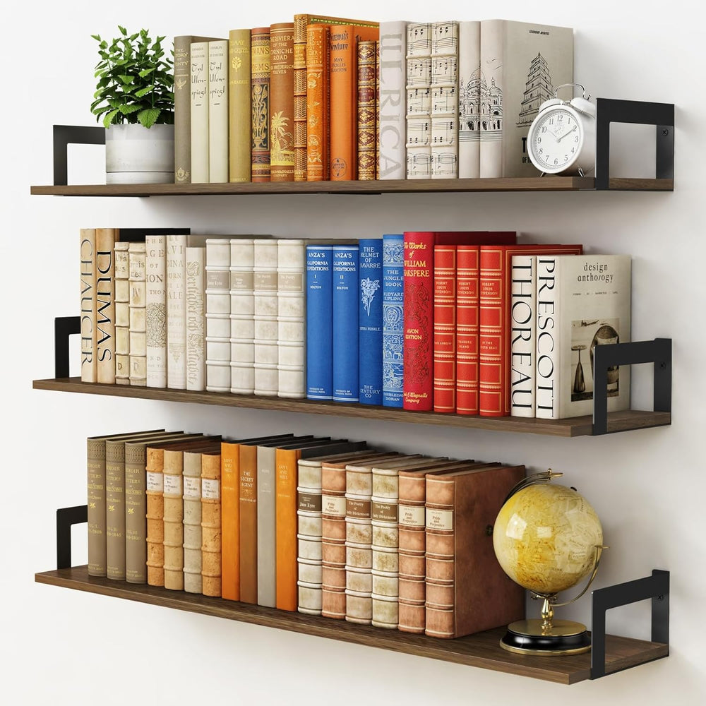 Harwaya Floating Shelves for Wall 36 Inches Long 8 Inch Deep, Large Wall Book...